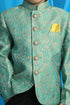 VASTRAMAY Green Woven Design Baap Beta Jodhpuri Set